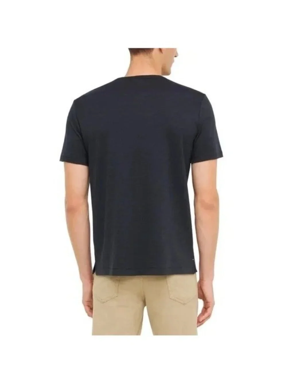 NWOT Banana Republic Men's M Luxe Touch Tee Shirt 100% Cotton Black Striped